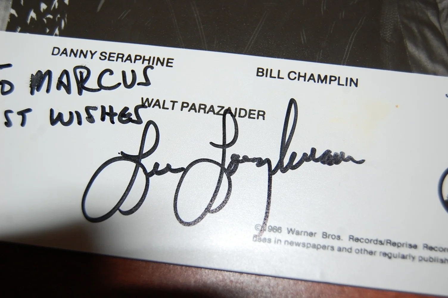 Lee Loughnane "Chicago" band music signed 8x12 inch photo autograph signature, изображение 3