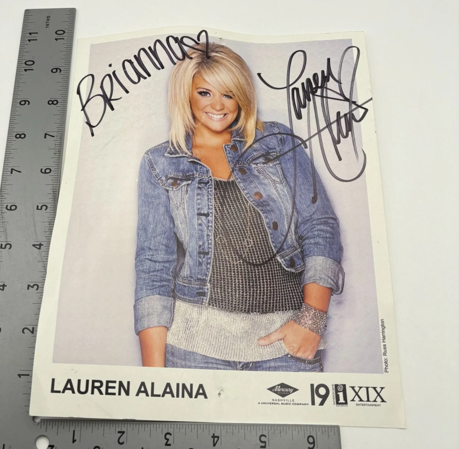 Lauren Alaina Autographed Photo Country Singer 8x10 American Idol "For Brianna", изображение 3