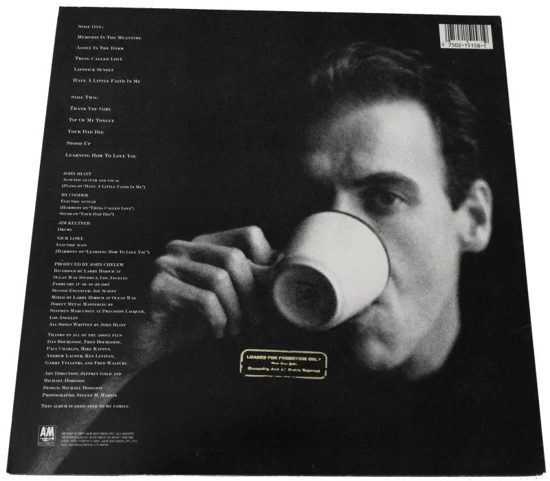 JOHN HIATT ~ AUTOGRAPHED ~ BRING THE FAMILY ~ 1987 PROMO LP w HYPE STICKER, изображение 5