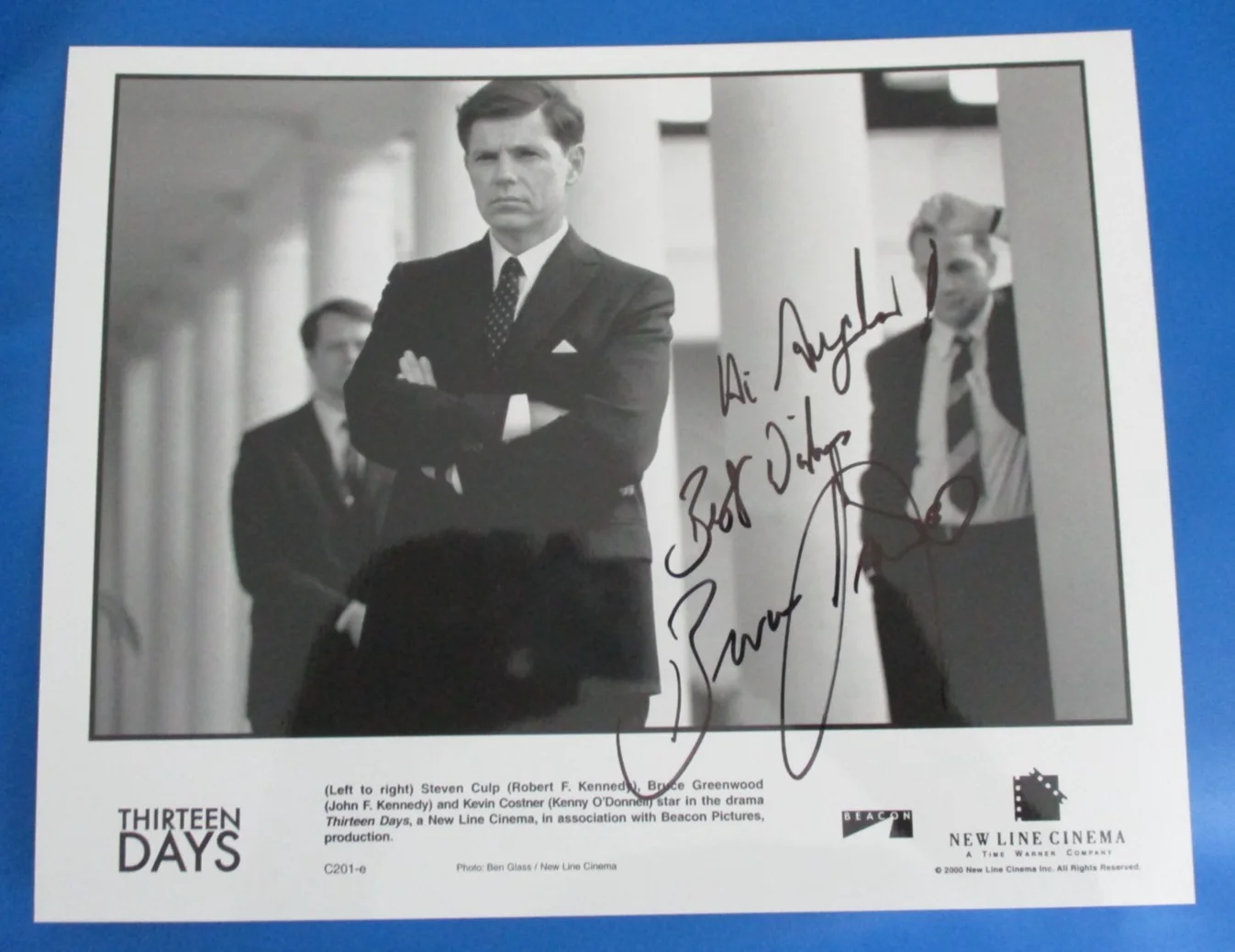 Bruce Greenwood — BRUCE GREENWOOD THIRTEEN DAYS Signed 8x10 Photo Autographed movie about JFK