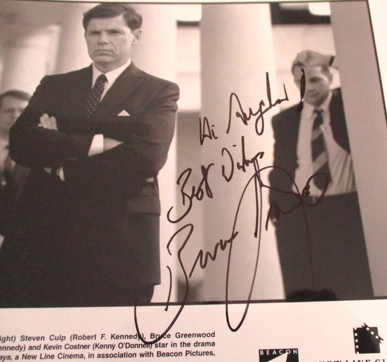 Bruce Greenwood — BRUCE GREENWOOD THIRTEEN DAYS Signed 8x10 Photo Autographed movie about JFK, изображение 2
