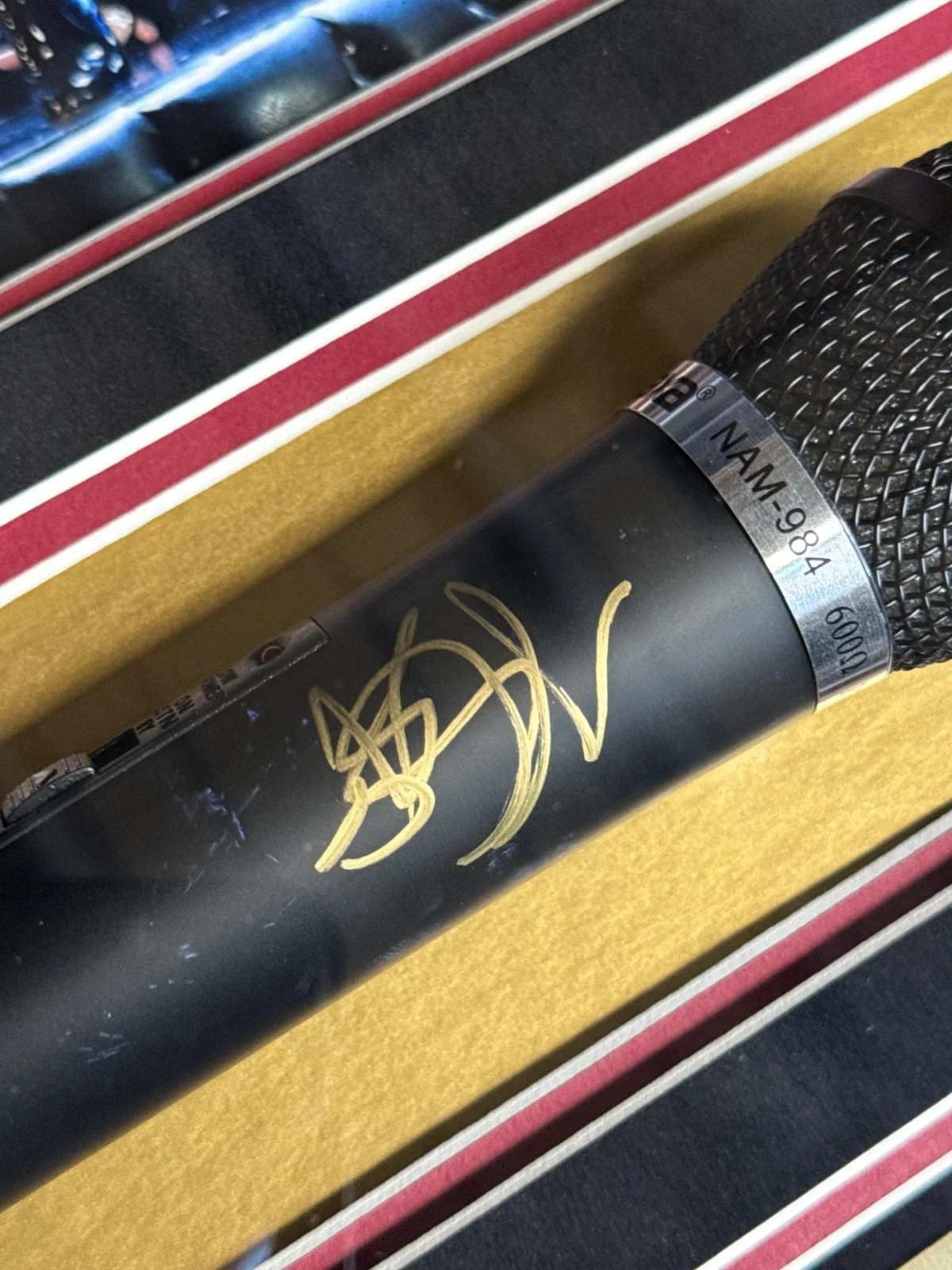 Becky G — Becky G Signed Microphone Shadow Box Framed Pop Singer PSA AF60425, image 3