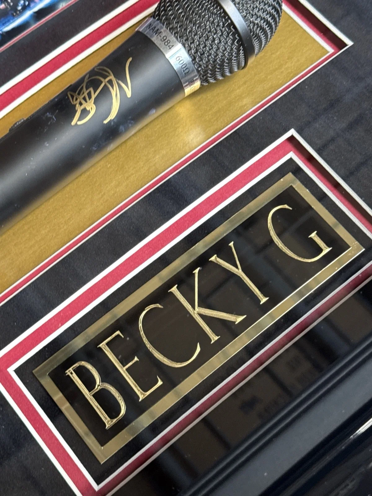Becky G — Becky G Signed Microphone Shadow Box Framed Pop Singer PSA AF60425, image 4