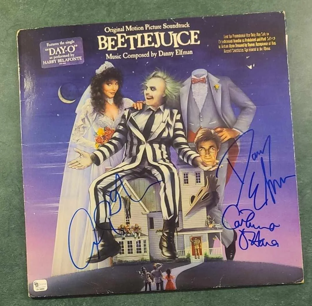 Alec Baldwin, Danny Elfman & Catherine O'Hara — BEETLEJUICE Album signed by Alec Baldwin, Danny Elfman & Catherine O'Hara + COA