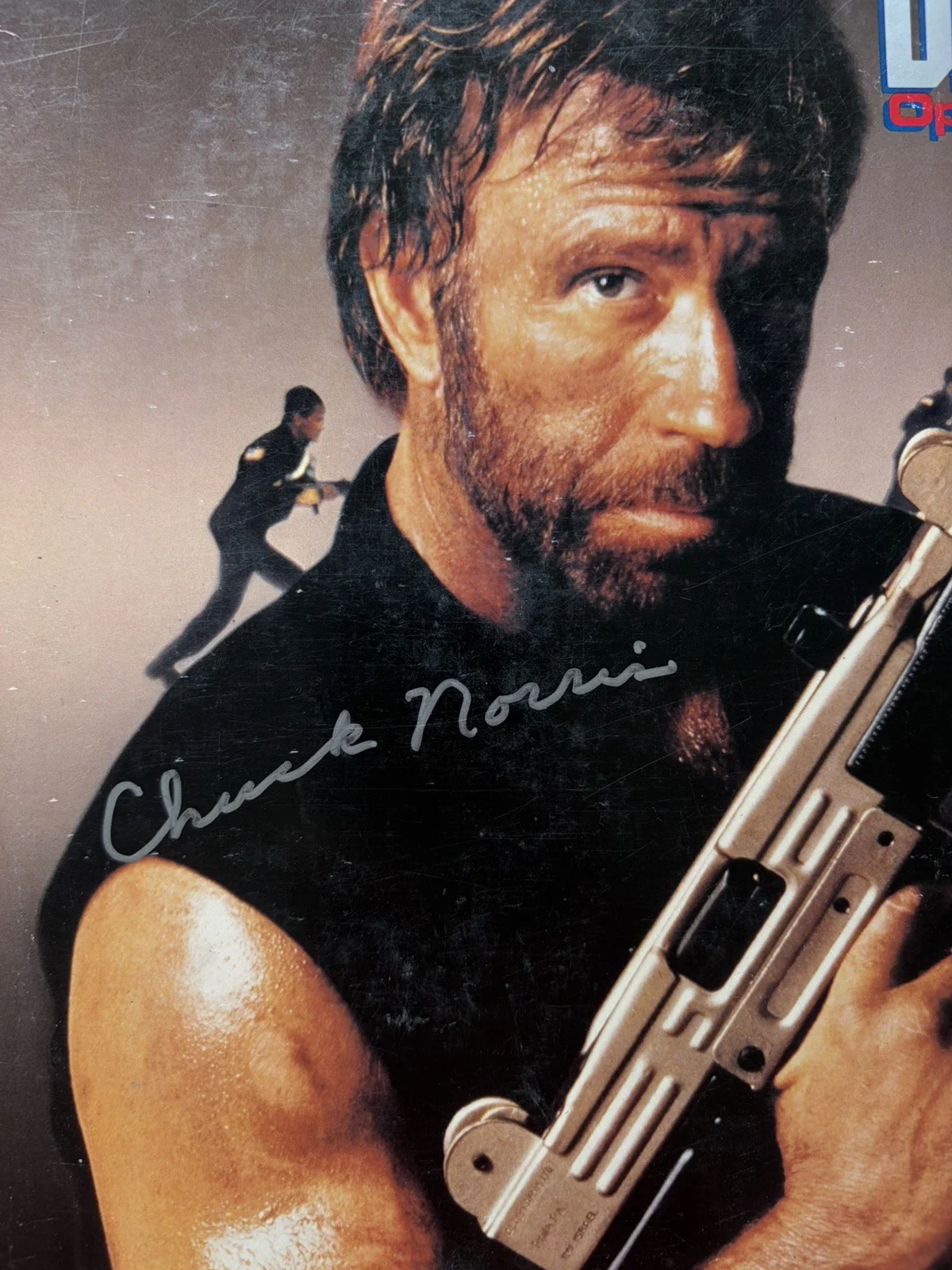 Chuck Norris AUTO Autographed Signed Laser Disc Delta Force II Movie JSA LEGEND, изображение 3