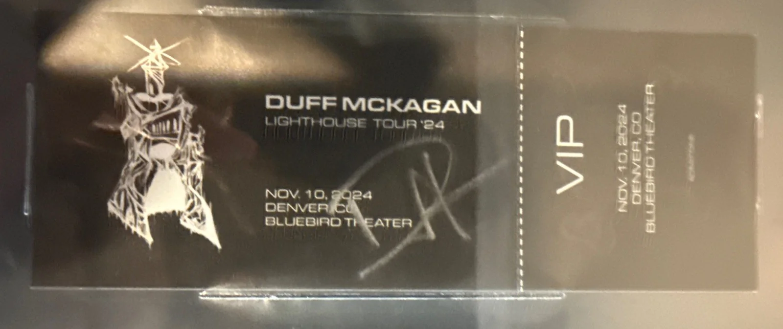 Duff McKagan (GnR) SIGNED 2024 Lighthouse Commemorative Ticket - BAS BECKETT, image 2