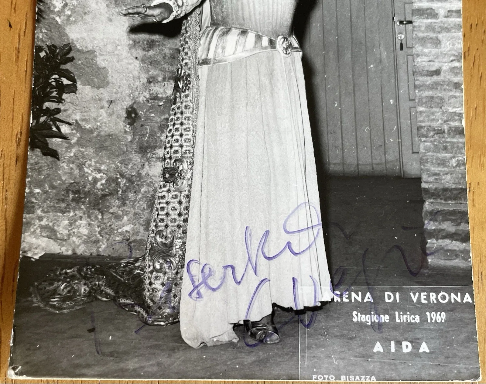 Serbian Opera Singer Biserka Cvejic Autographed Photo "Aida", image 3