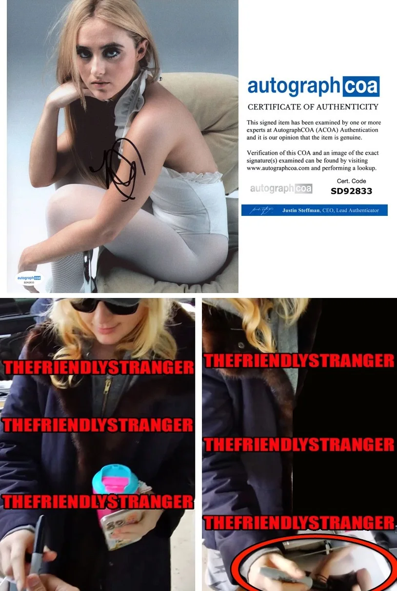 KATHRYN NEWTON — Kathryn Newton signed 8x10 Photo EXACT PROOF f READY OR NOT Hot Sexy ACOA COA