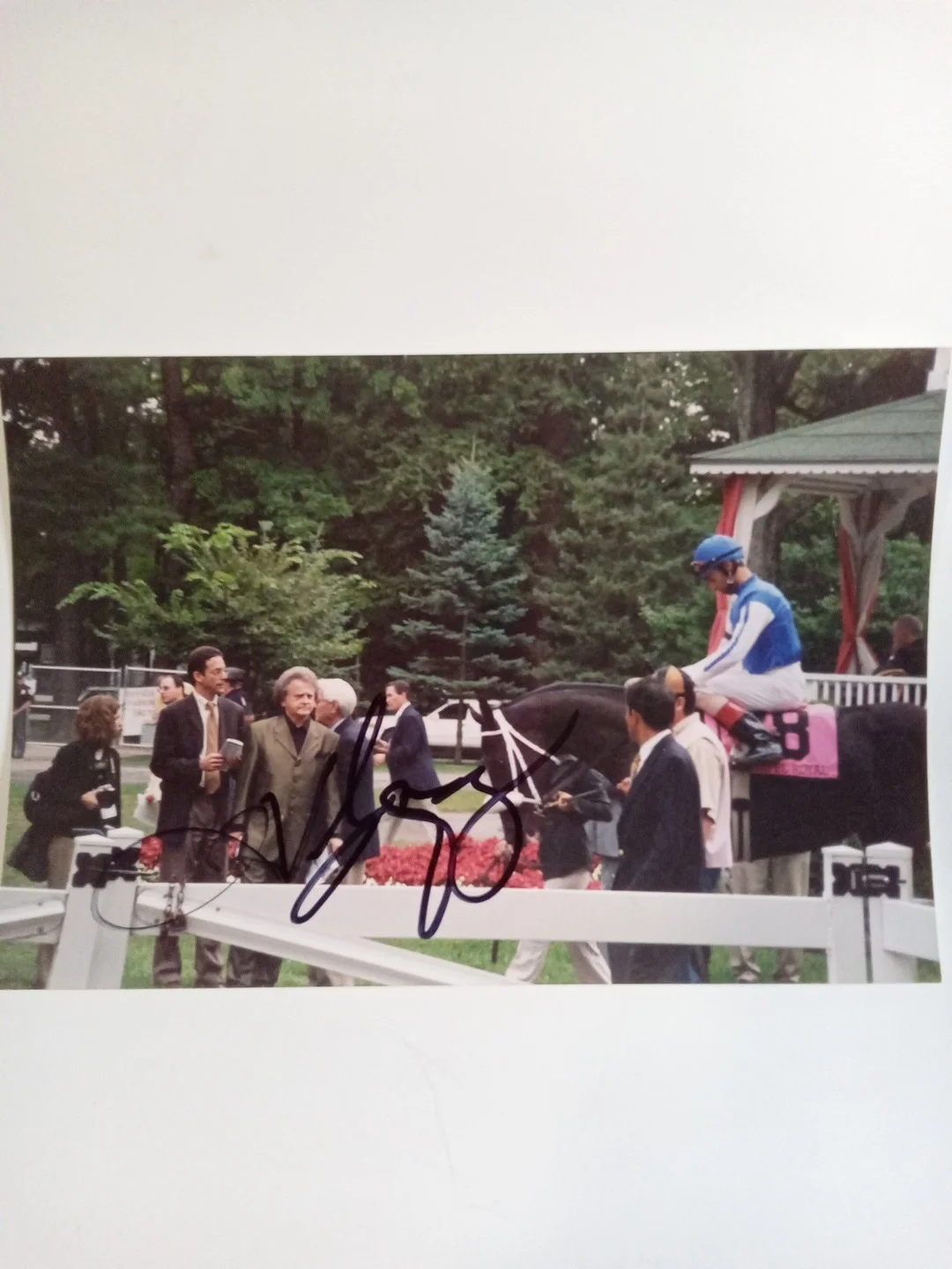 John R. Velazquez Signed 4x6 Photo HOF Jockey Kentucky Derby JSA, изображение 2