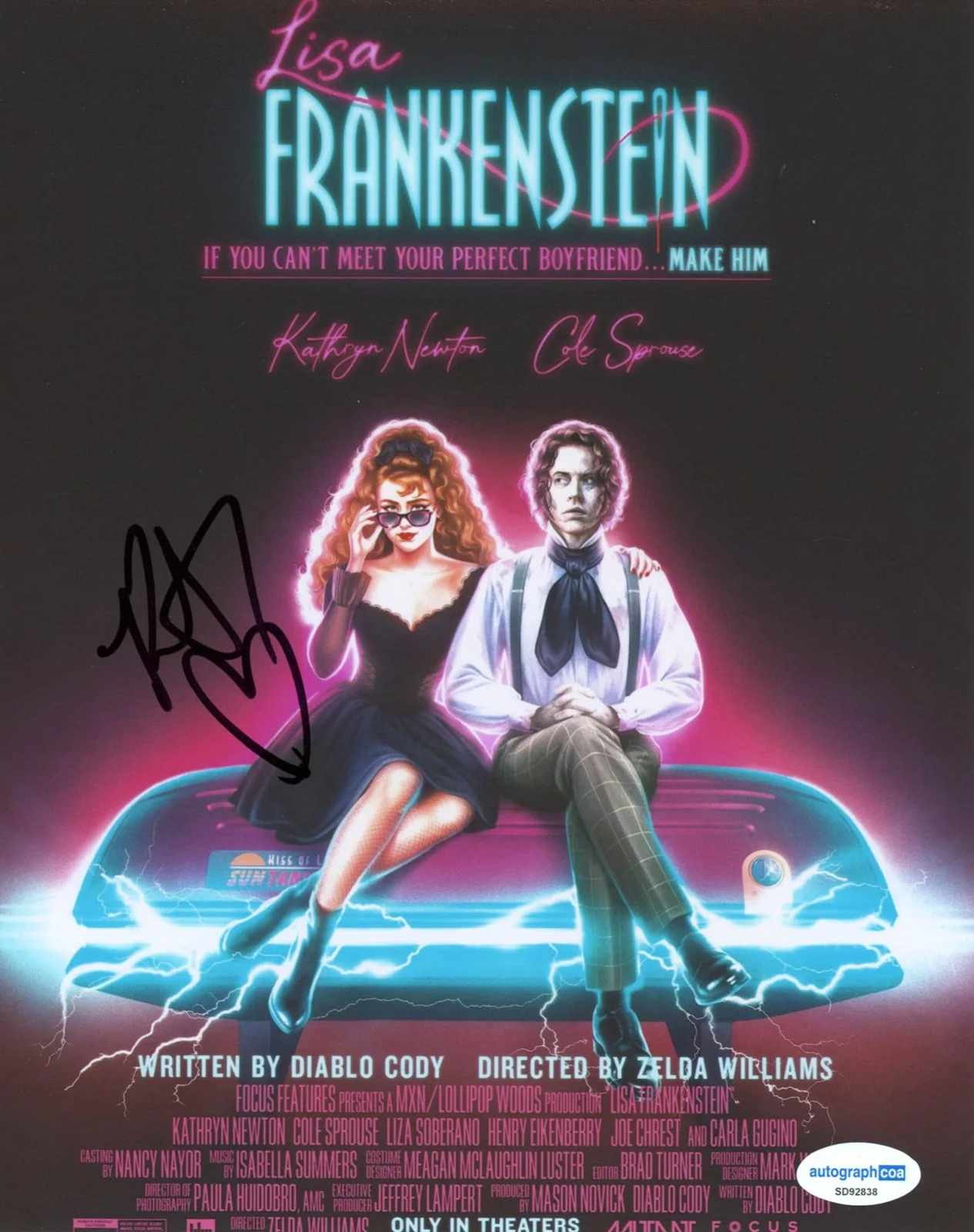 KATHRYN NEWTON — Kathryn Newton signed "LISA FRANKENSTEIN" 8x10 Photo EXACT PROOF i Sexy ACOA COA, изображение 4