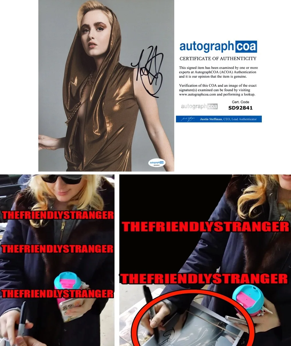 KATHRYN NEWTON — Kathryn Newton signed 8x10 Photo EXACT PROOF m READY OR NOT Hot Sexy ACOA COA