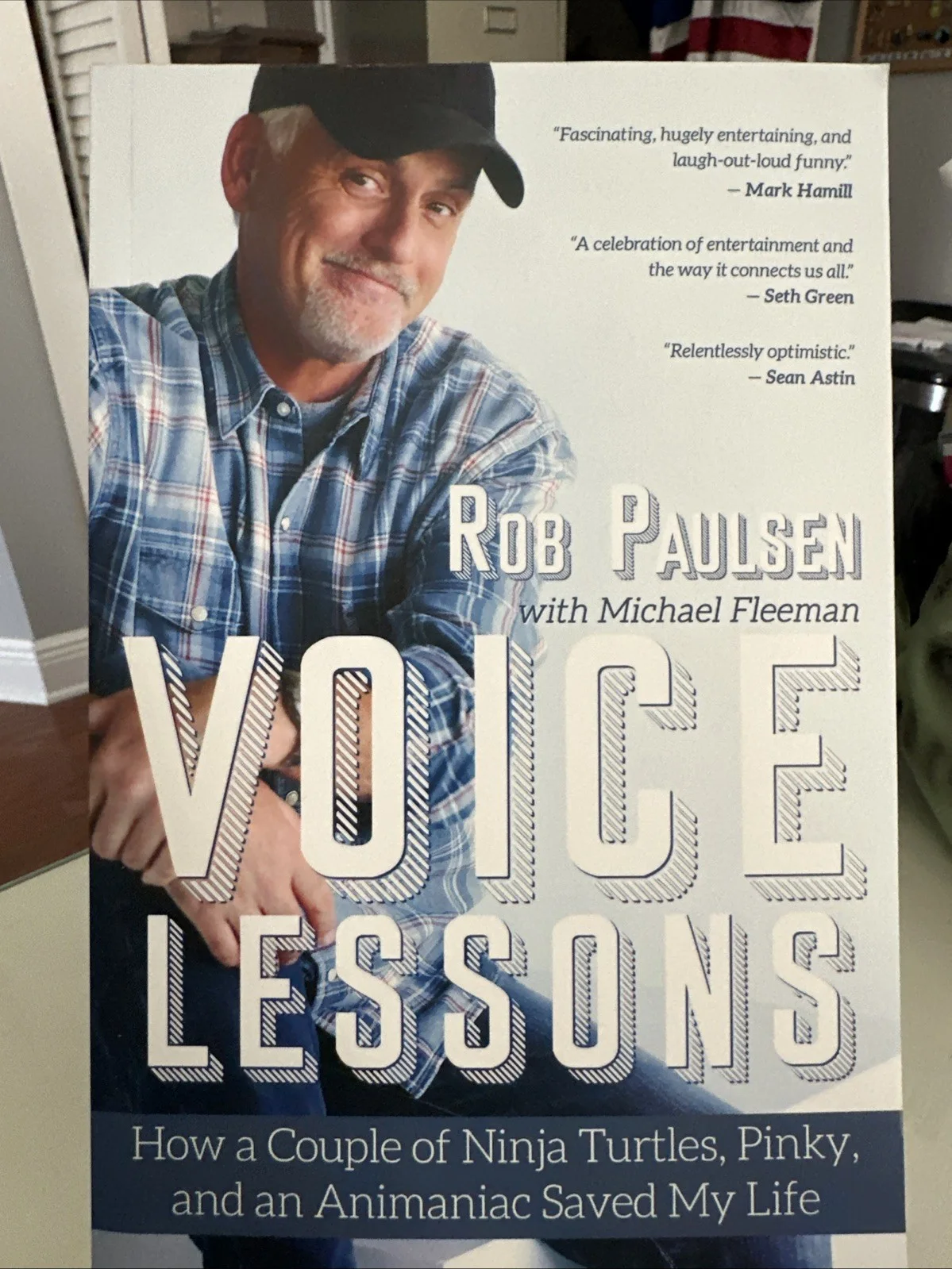 Rob Paulsen and Michael Fleeman — Rob Paulsen Voice Lessons signed autograph Book. Softcover Turtles Pinky rare