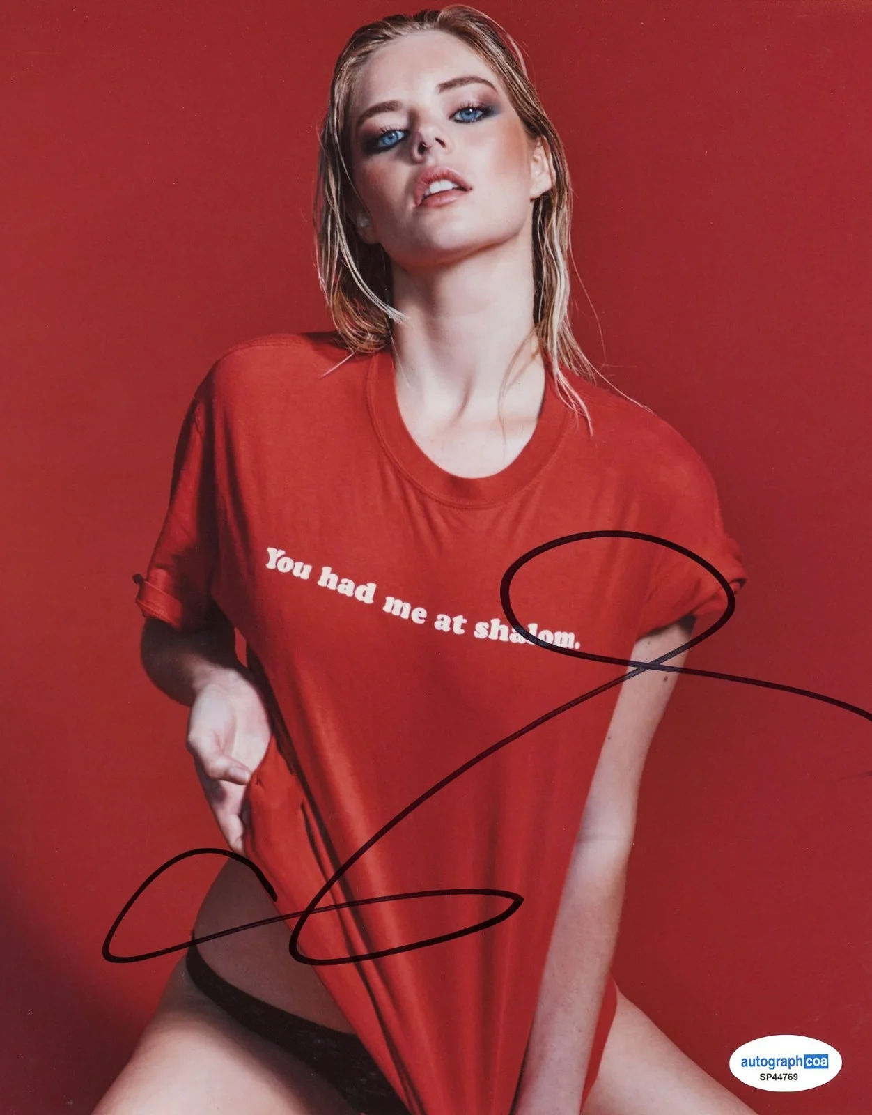 SAMARA WEAVING — Samara Weaving signed Auto 8x10 Photo READY OR NOT 2 ai Hot SEXY Scream ACOA COA, изображение 3