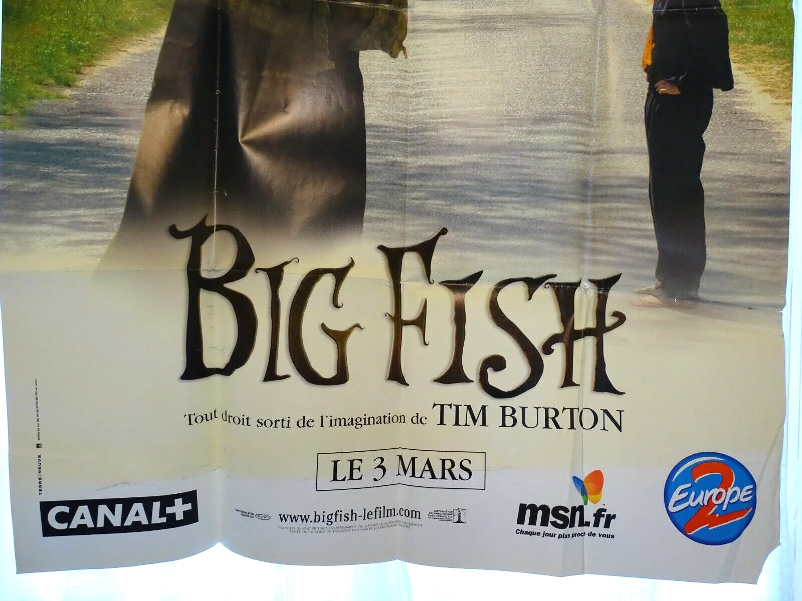 Big Fish 2003 Tim Burton original French movie film poster art rare large size, изображение 2