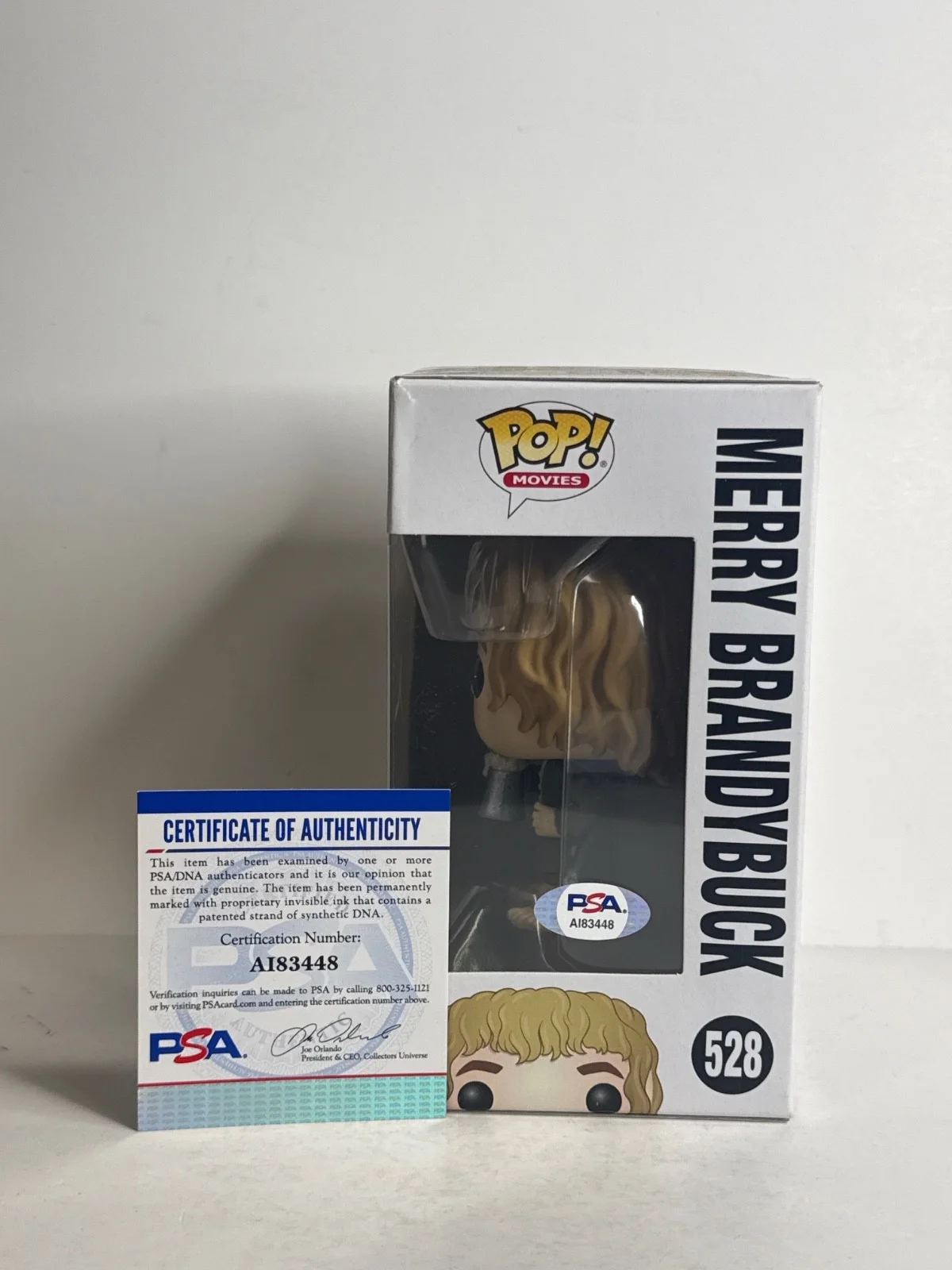 Dominic Monaghan — Dominic Monaghan Signed Merry BrandyBuck Lord Of the Rings Funko #528 PSA, изображение 2