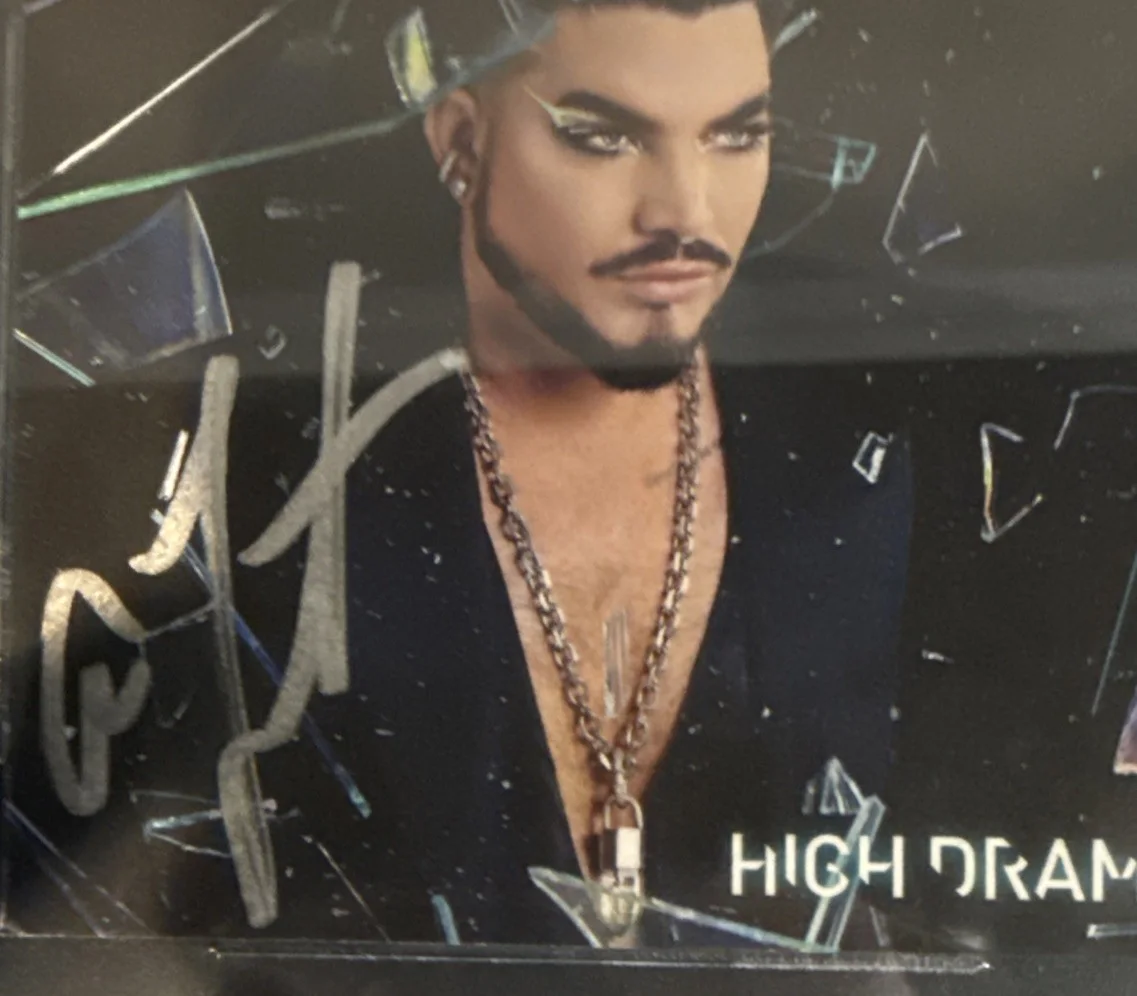 Adam Lambert SIGNED CD Insert “High Drama” - Beckett BAS Encased Slab, image 2
