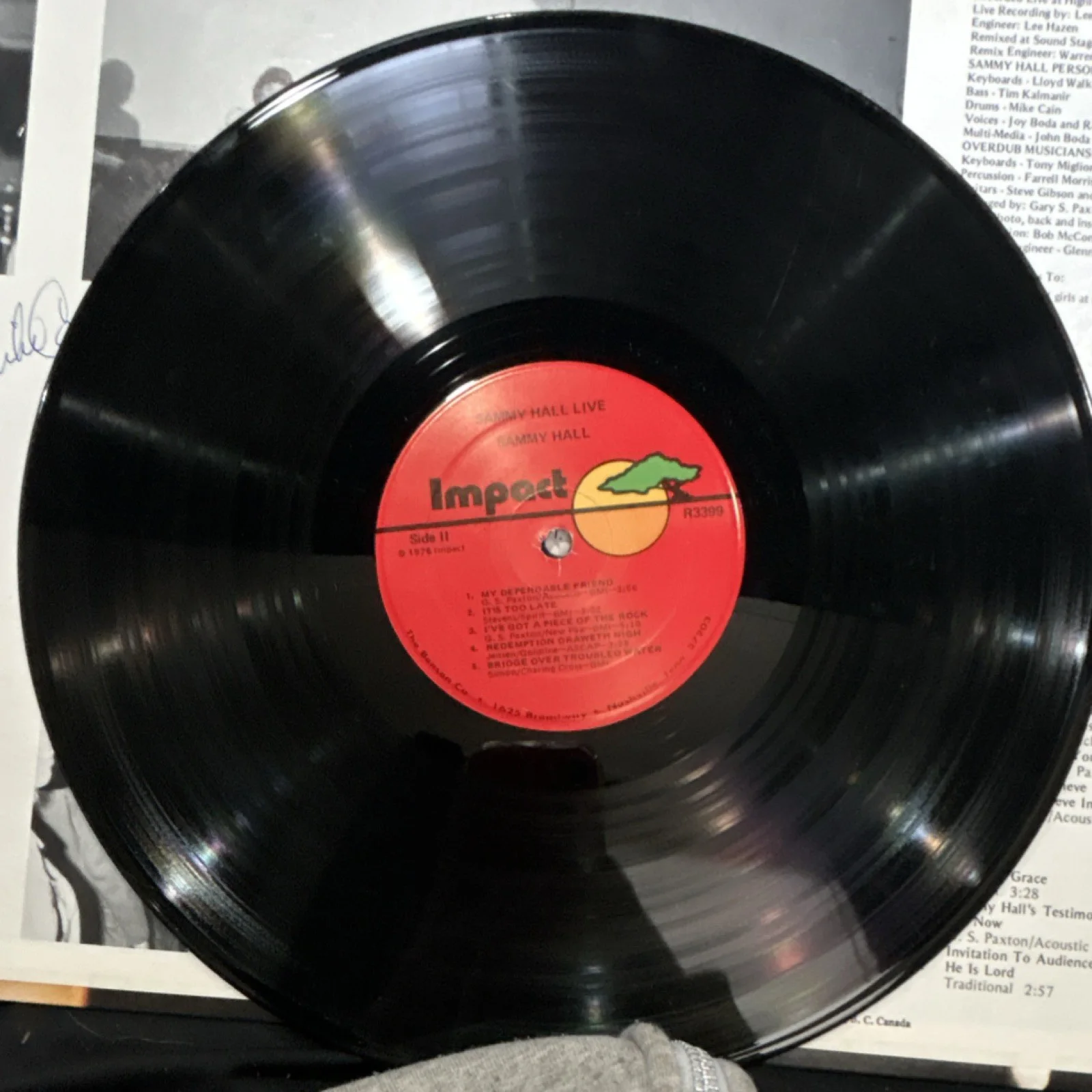 Sammy Hall Live Impact Records Signed 2 Record Set Original Vinyl, image 5