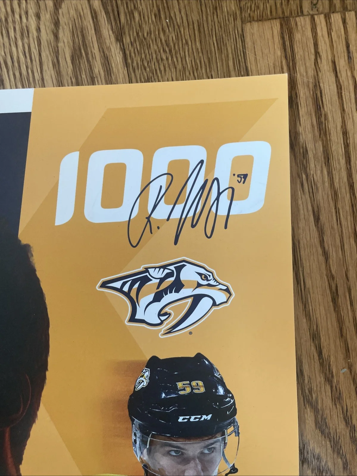 Roman Josi — Roman Josi Signed Predators 1000 Games Poster 2026, image 3