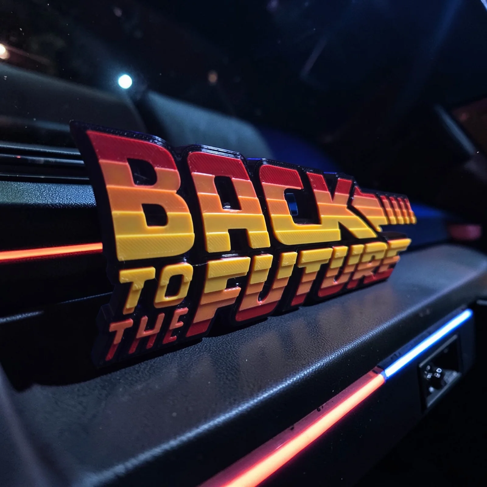 Back To The Future 3D Movie Display Stand Logo Size 15cm X 6cm, изображение 2