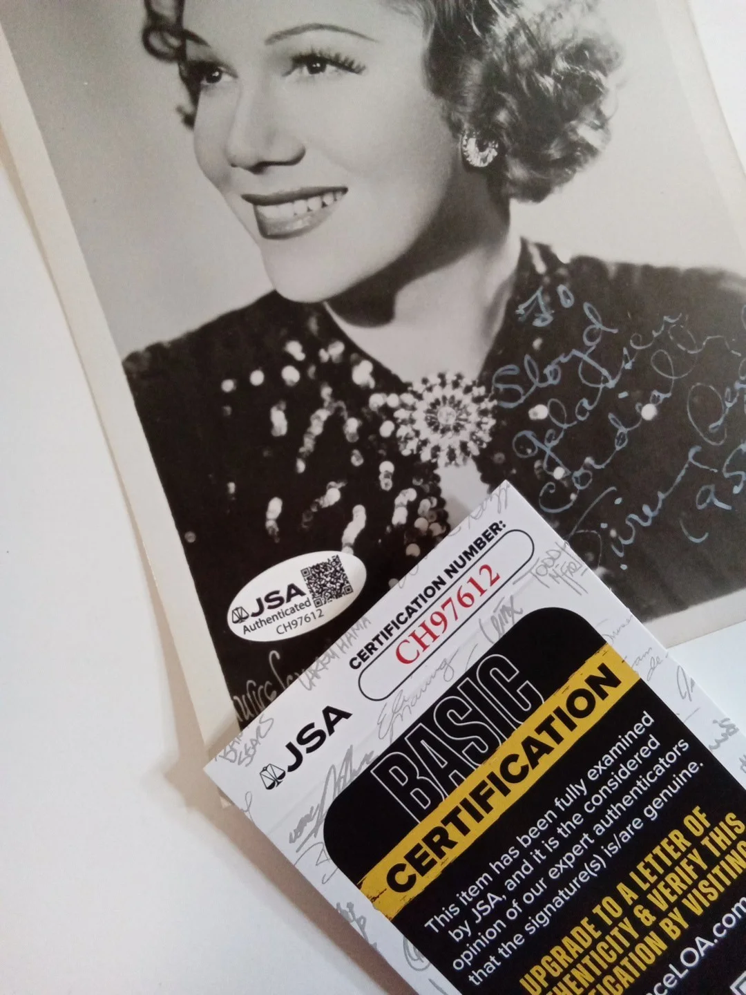 Vivienne Segal Signed 5x7 Photo Broadway Legend Pal Joey JSA, image 3