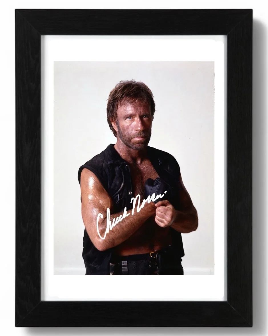 Chuck Norris Signed Autograph PHOTO Pre Print 6x4/A4/ Framed Lone Wolf McQuade, изображение 3