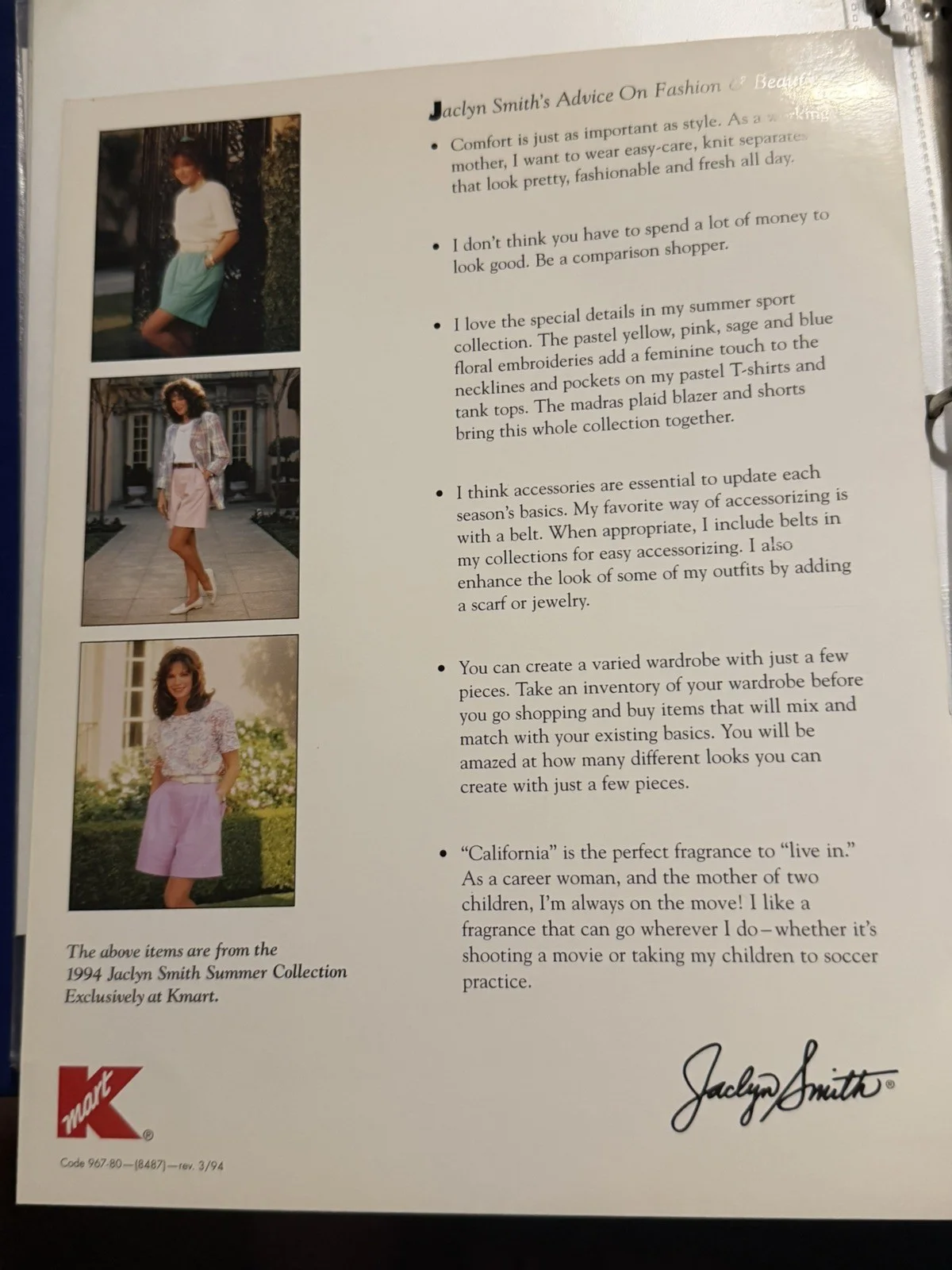 Jaclyn Smith Hand Signed 8x10 Photo Charlie's Angels Kmart appearance, изображение 2