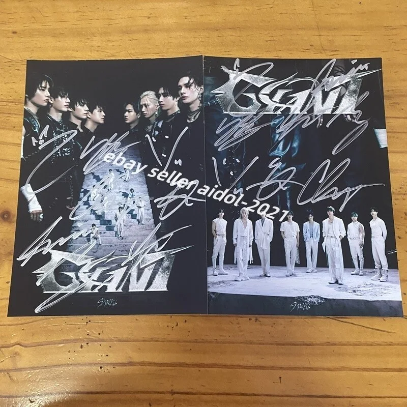Stray Kids SKZ Group Photo GIANT Autographed Signed K-POP Collection 4*6 2024, image 2