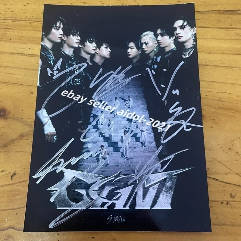 Stray Kids SKZ Group Photo GIANT Autographed Signed K-POP Collection 4*6 2024, image 3