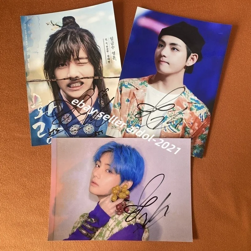 V AUTOGRAPHED SIGNED PHOTO K-POP COLLECTION 4*6 2024A, image 2