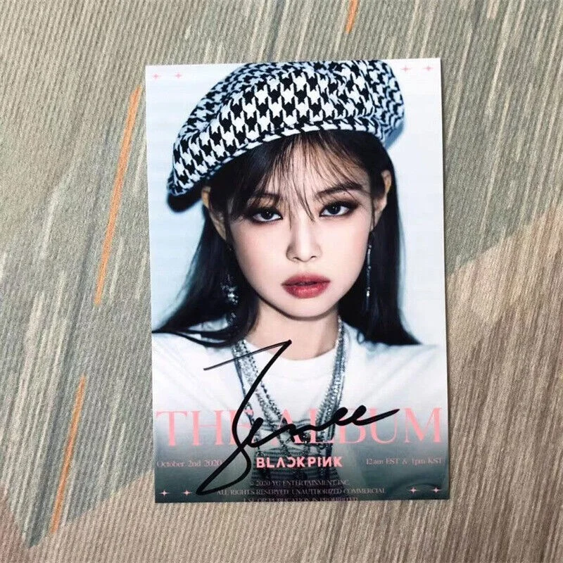 5Pcs BLACKPINK Autographed Photo Handsigned Photograph Rose Jennie Jisoo, изображение 5