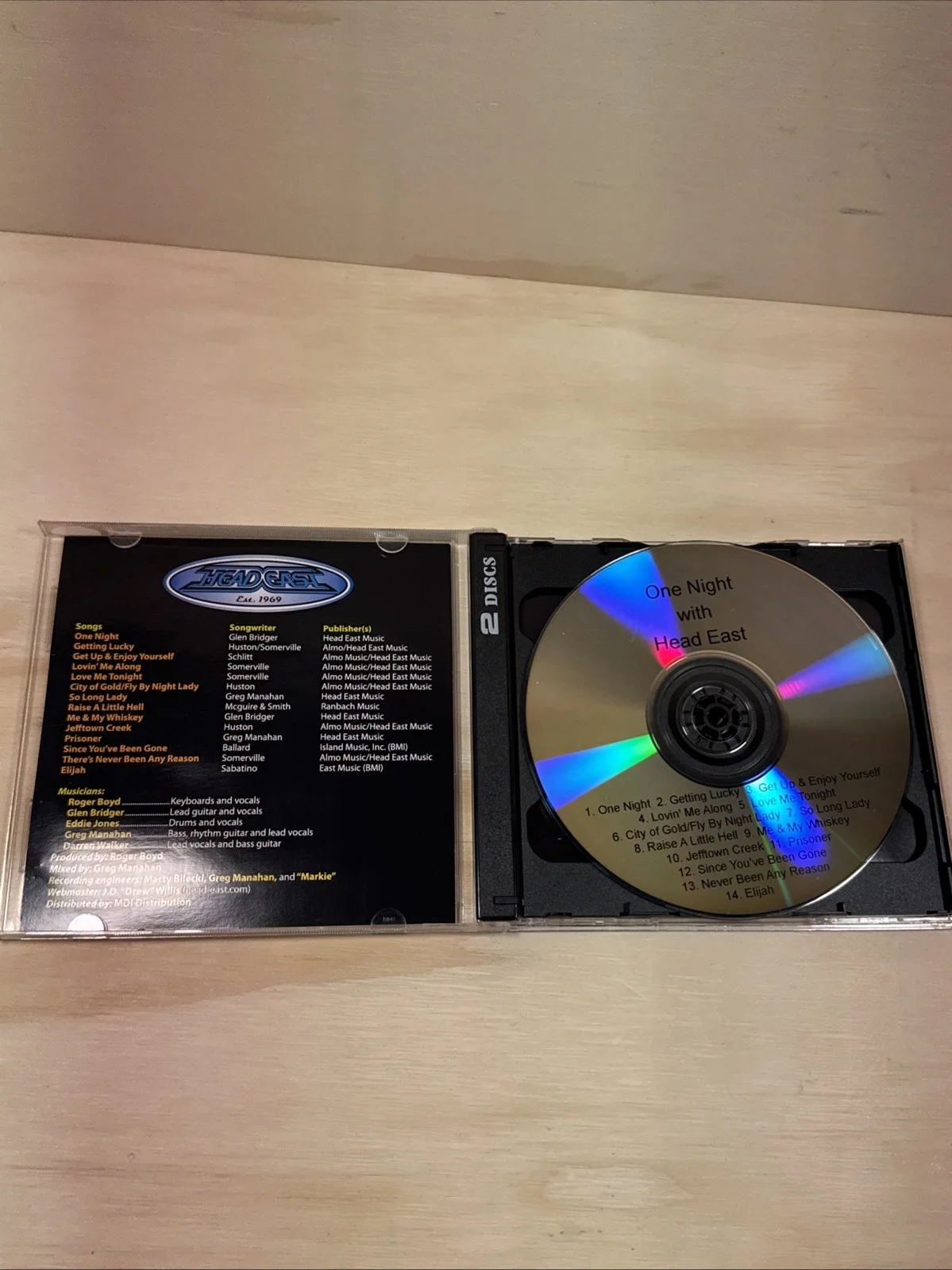 One Night With... Head East Cd Autographed Very Rare, image 3