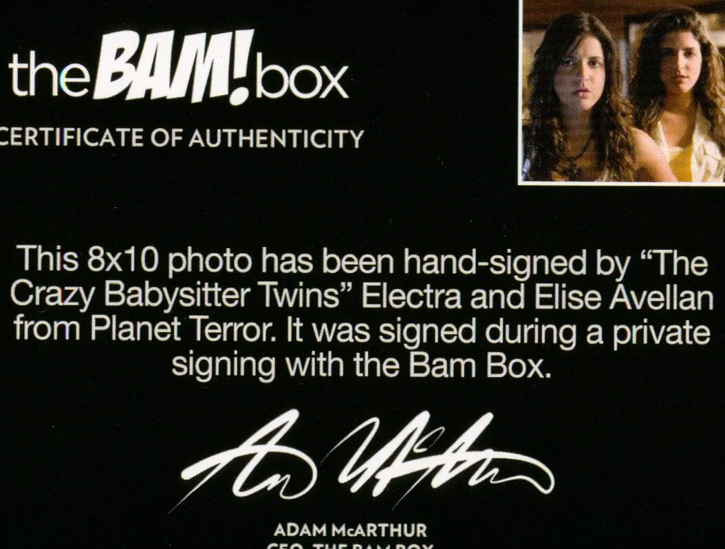 Bam Box Crazy Babysitter Twins Signed Electra & Elise Avellan Plant Terror 8x10, image 2