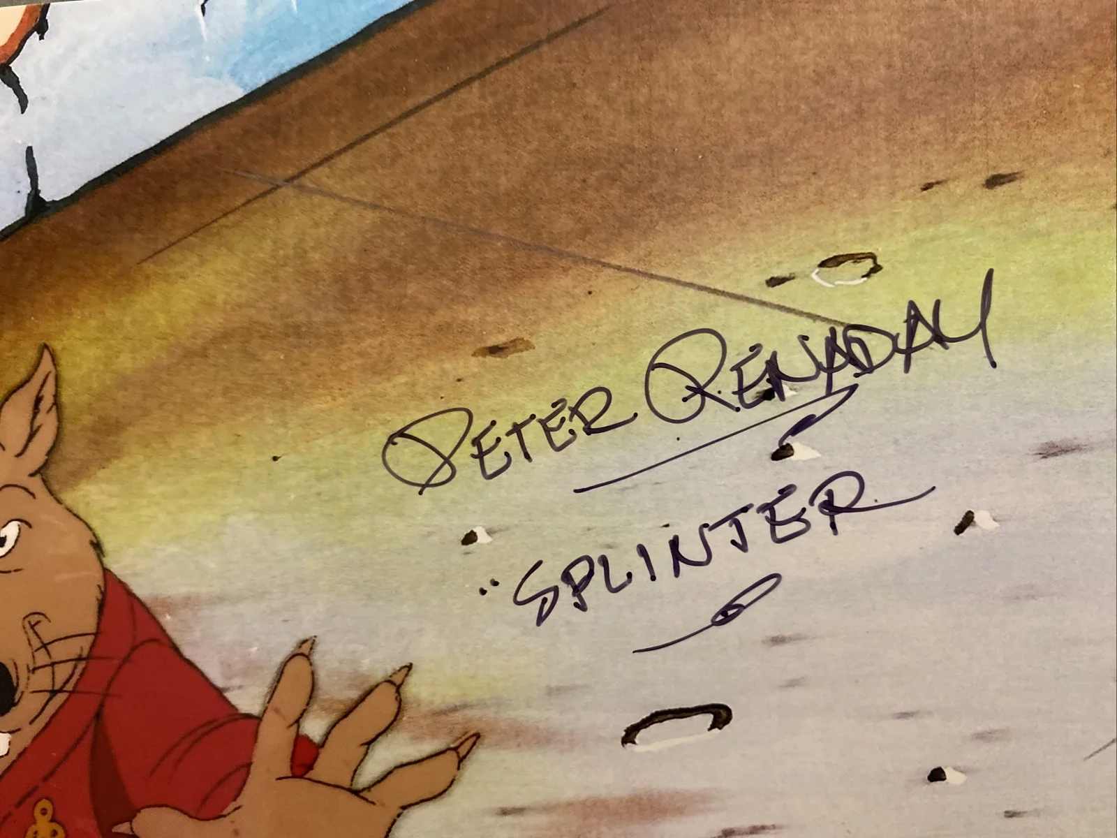 peter renaday signed Autograph 8x10 Photo TMNT Splinter Transformers Disney Bear, image 2