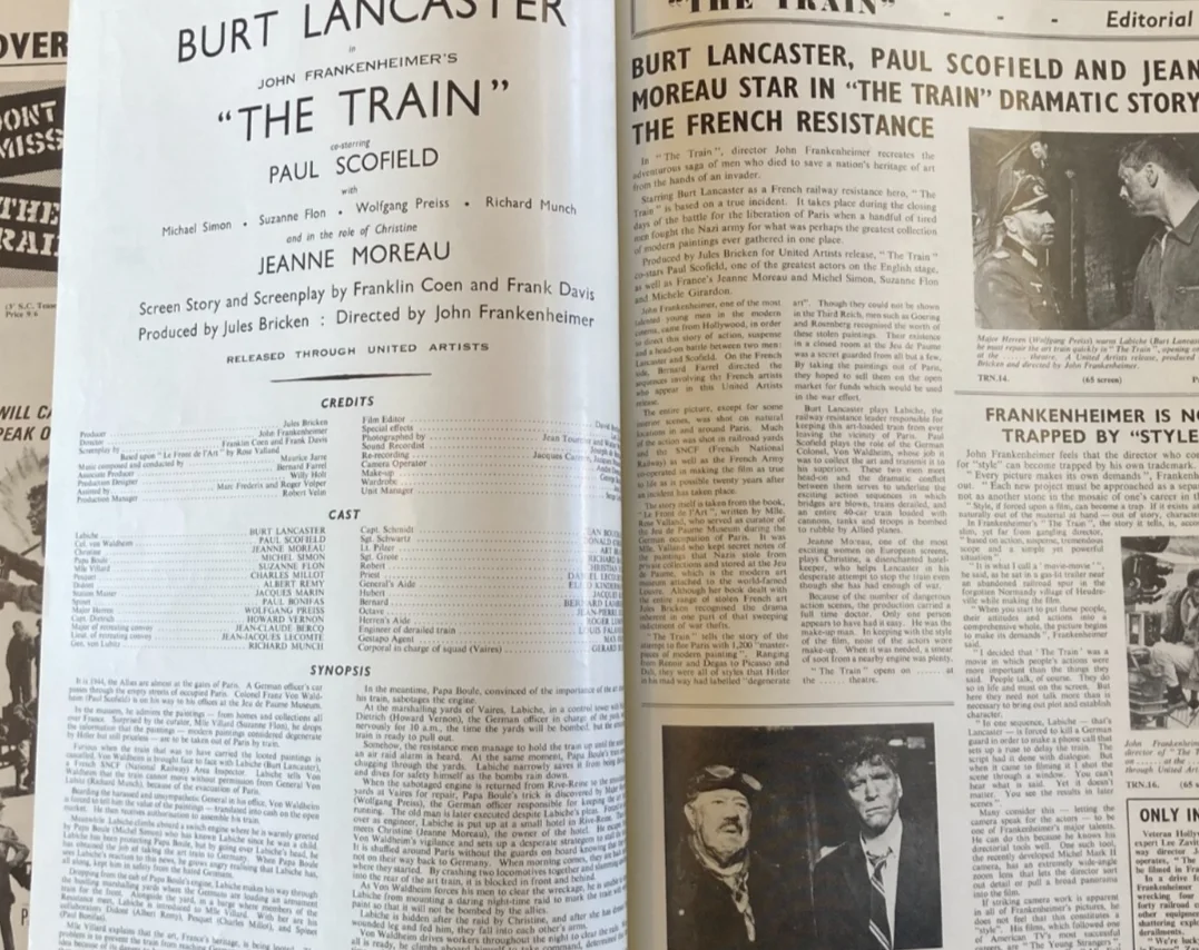 THE TRAIN 1964 Original Movie Large UK Campaign Press Book - Burt Lancaster, изображение 4
