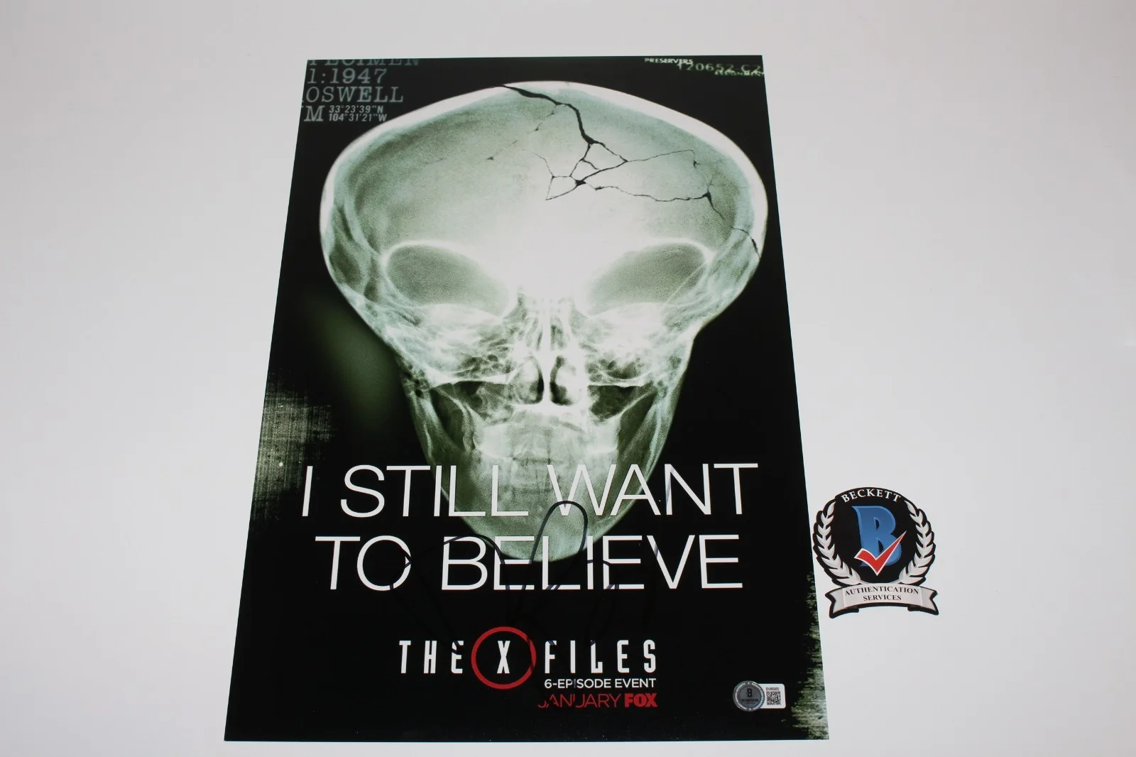 David Duchovny — DAVID DUCHOVNY SIGNED THE X FILES 12x18 SHOW POSTER FOX MULDER BECKETT COA, изображение 2
