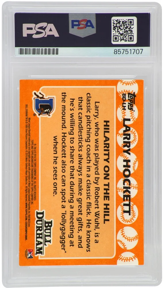 Websites — Robert Wuhl Signed Bull Durham 2016 Topps Archives Hockett Card #BD-LH (PSA/DNA), изображение 2