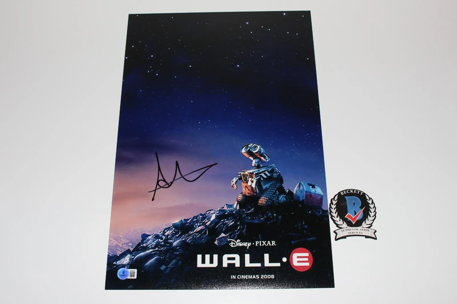 Andrew Stanton — DIRECTOR ANDREW STANTON SIGNED 'WALL-E' 12x18 MOVIE POSTER BECKETT COA AUTOGRAPH, изображение 3