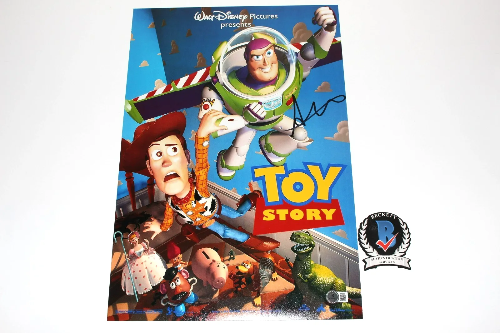Andrew Stanton — ANDREW STANTON SIGNED 'TOY STORY' 12x18 MOVIE POSTER BECKETT COA WRITER BAS, изображение 3