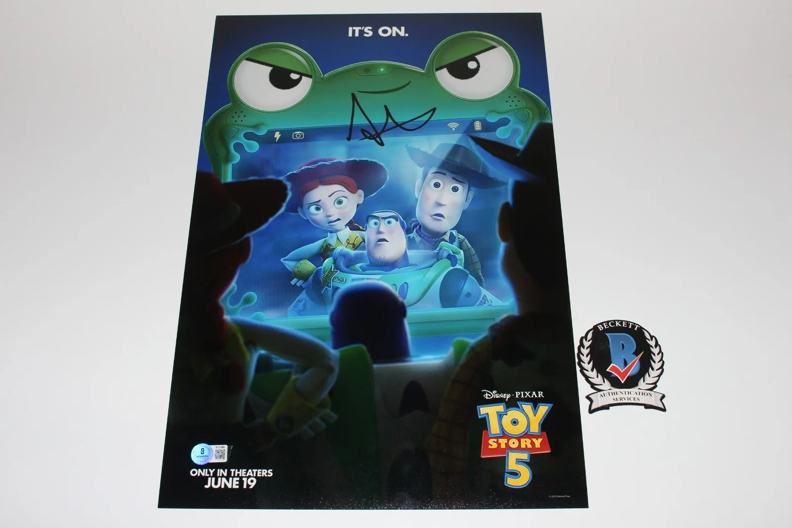 Andrew Stanton — ANDREW STANTON SIGNED TOY STORY 5 12x18 MOVIE POSTER BECKETT COA WRITER DIRECTOR, изображение 3