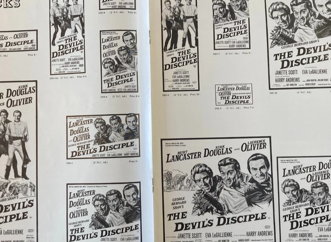 THE DEVILS DISCIPLE 1959 Original Movie Large UK Campaign Press Book - Lancaster, image 4