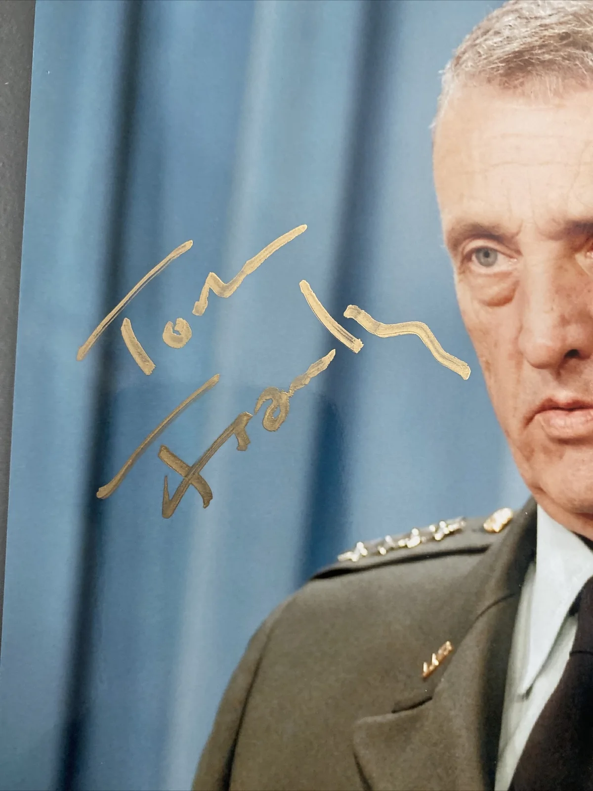 General tommy franks signed autograph 8x10 photo US military war iraq war hero, изображение 2