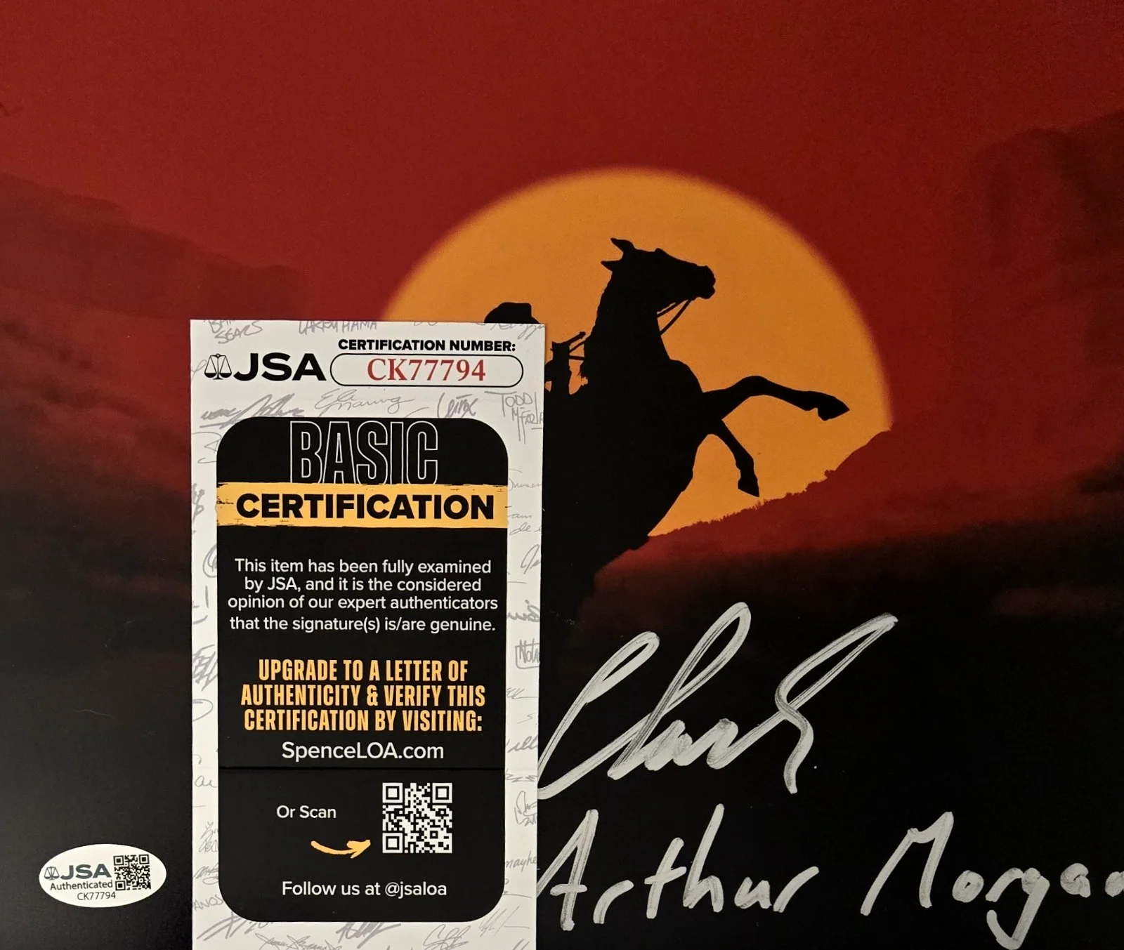 Roger Clark — Roger Clark Signed Photo Red Dead Redemption Arthur Morgan Autograph RDR JSA 94, image 2