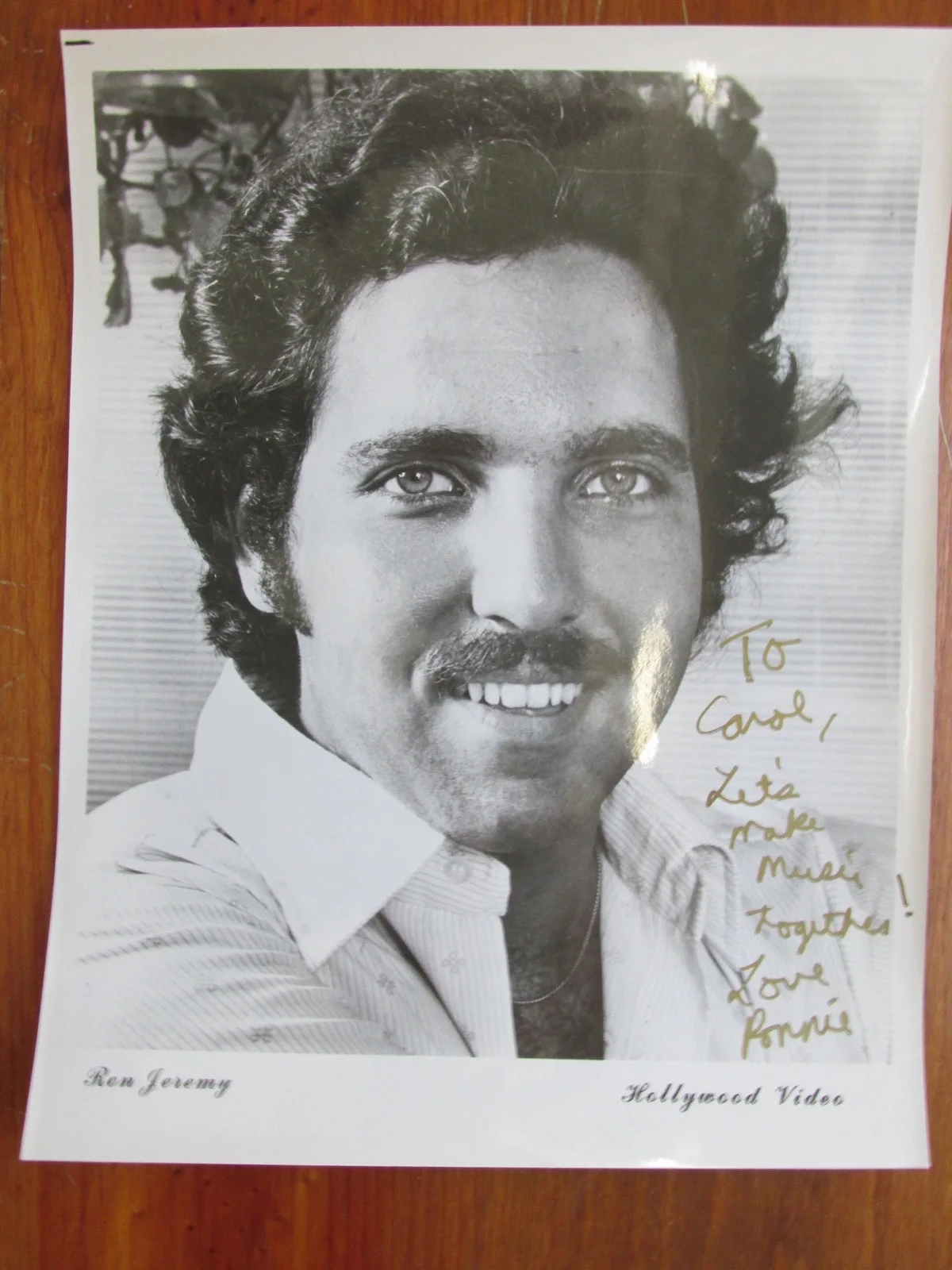 Ron Jeremy — Ron Jeremy signed Publicity Photo 1980's Hollywood adult Video CES SHOW VEGAS, изображение 2