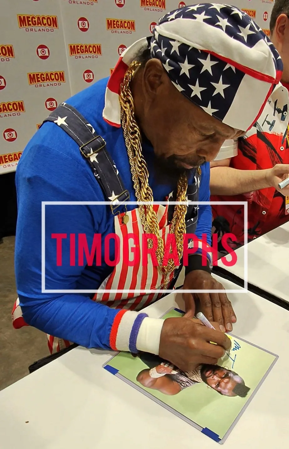 MR. T SIGNED B. A. BARACUS 8X10 PHOTOGRAPH ‘THE A-TEAM’ EXACT PROOF OPIX COA, изображение 2