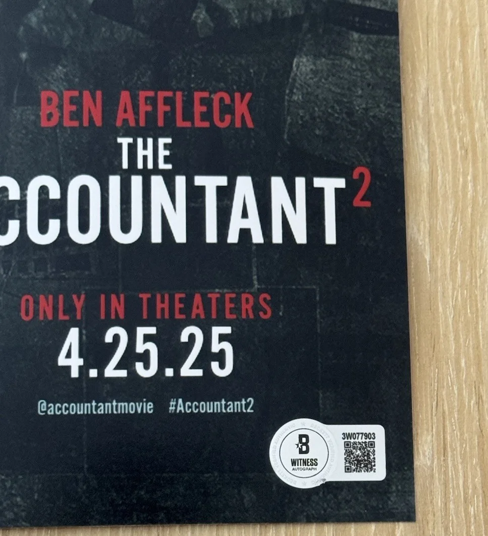 Ben Affleck — BEN AFFLECK SIGNED THE ACCOUNTANT 11X17 PHOTO BECKETT BAS 3, изображение 2