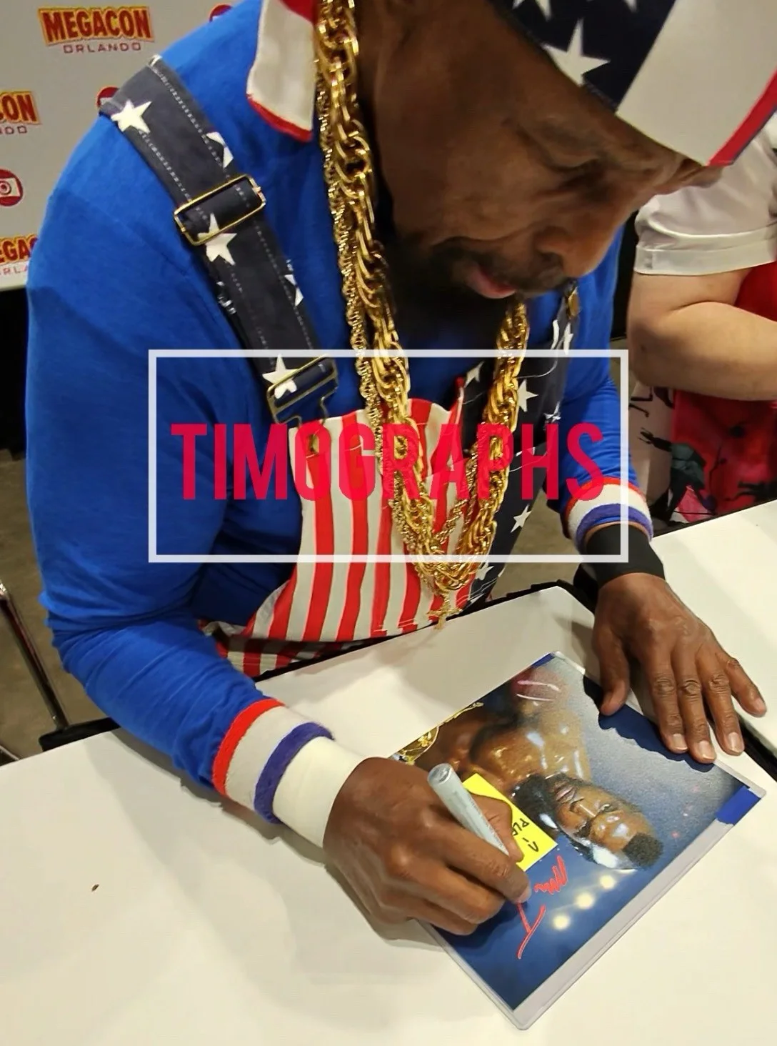 MR. T SIGNED CLUBBER LANG 8X10 PHOTOGRAPH ‘ROCKY III’ EXACT PROOF OPIX COA, изображение 2