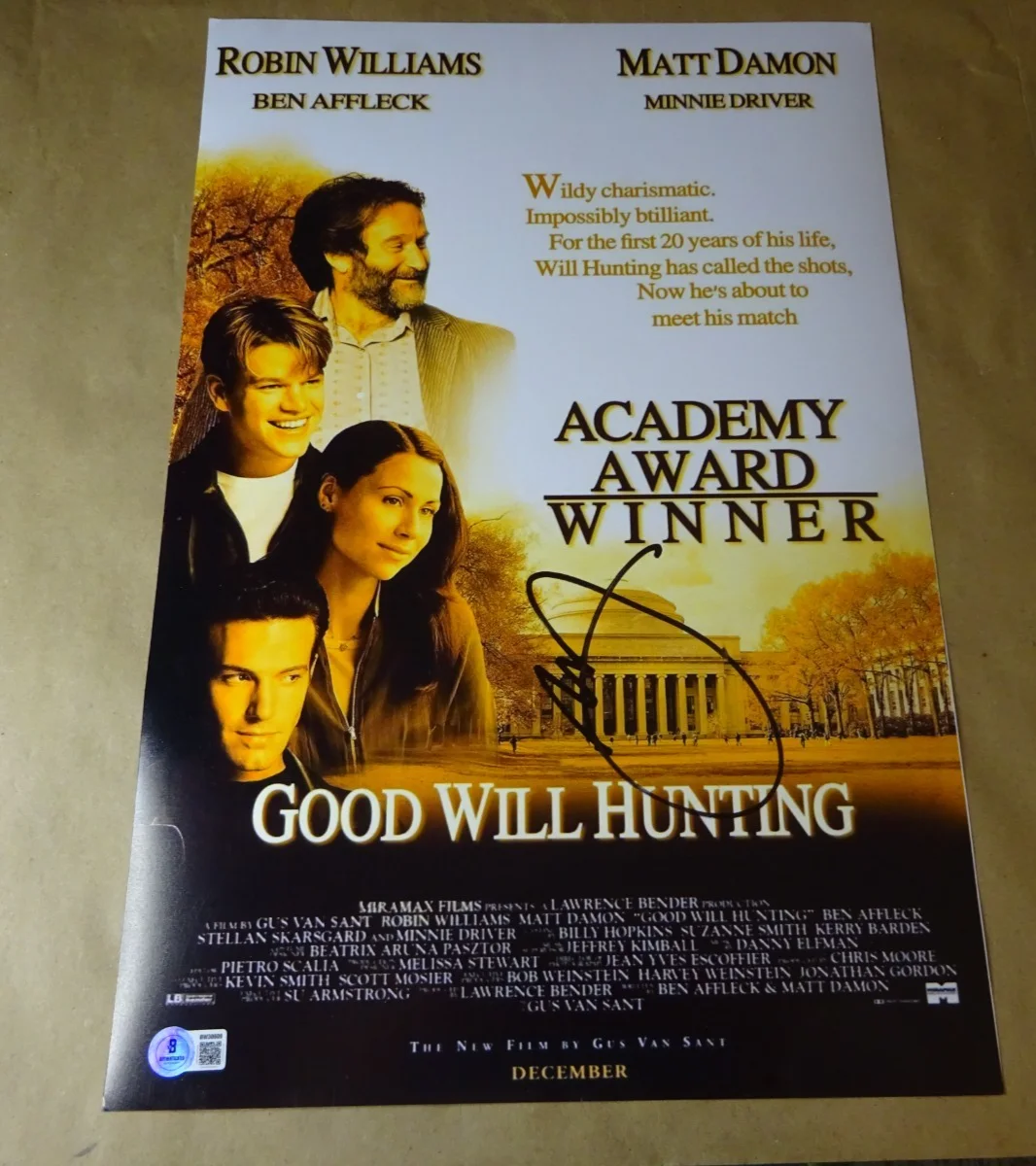 Minnie Driver — Signed Minnie Driver Autographed 12"x18" Good Will Hunting Photo Beckett BAS COA, image 2