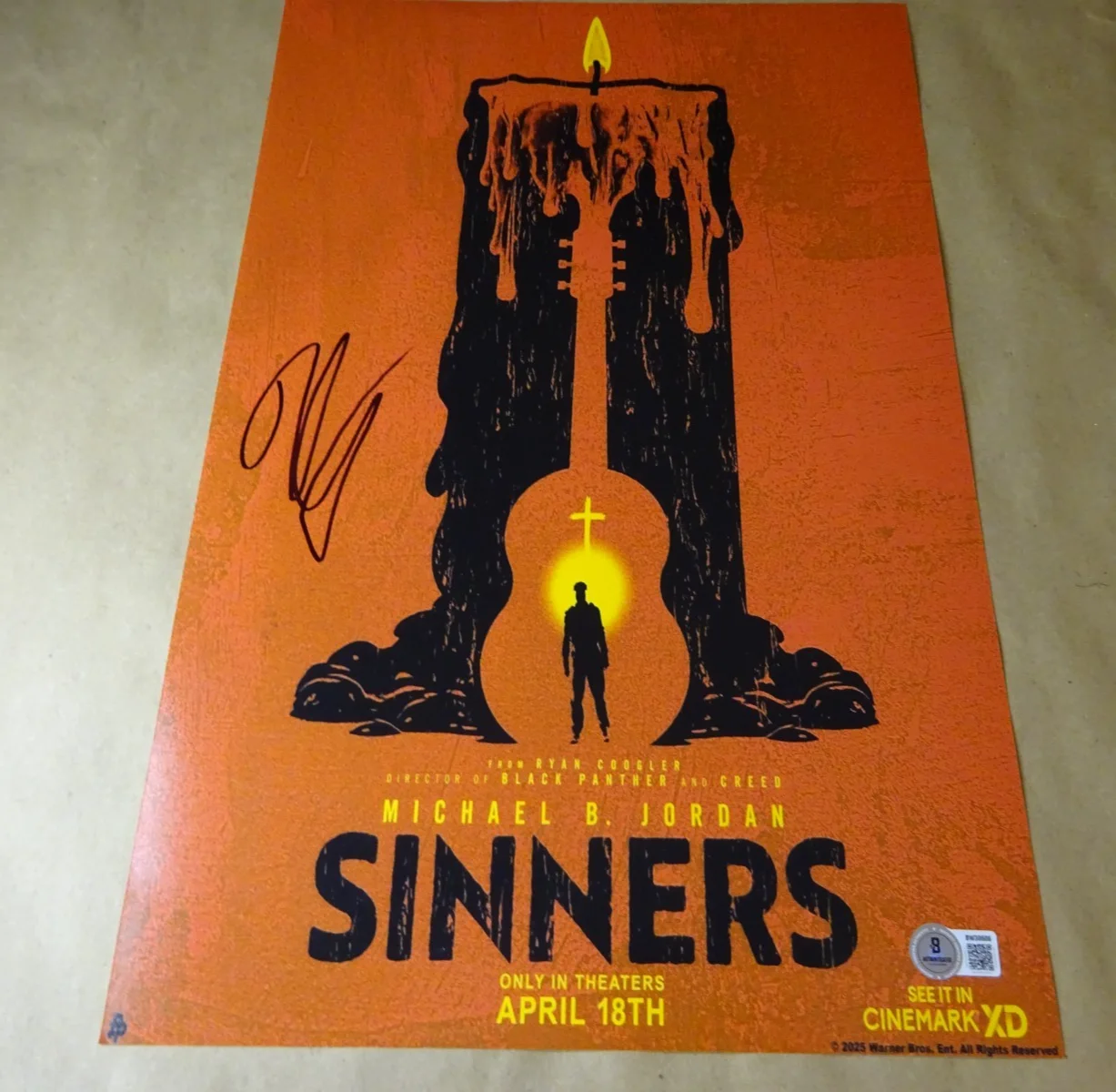 Ryan Coogler — Signed Ryan Coogler Autographed Sinners 11"x17" Photo Beckett BAS COA, изображение 2