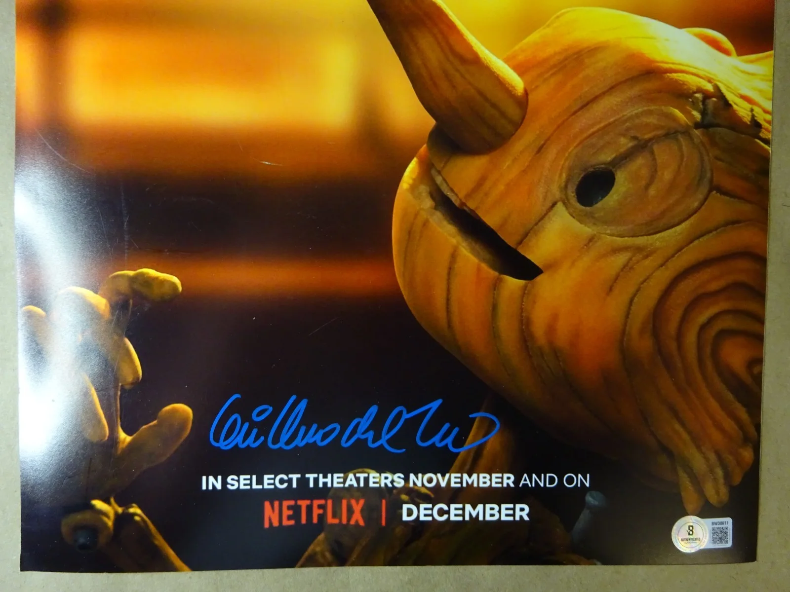 Guillermo del Toro — Signed Guillermo del Toro Autographed 12"x18" Pinocchio Photo Beckett BAS COA, image 3