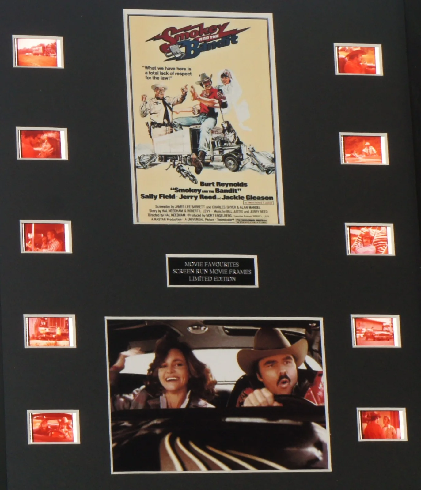SMOKEY AND THE BANDIT BURT REYNOLDS Film Cells Mount Licensed Screen Run Cells, изображение 2